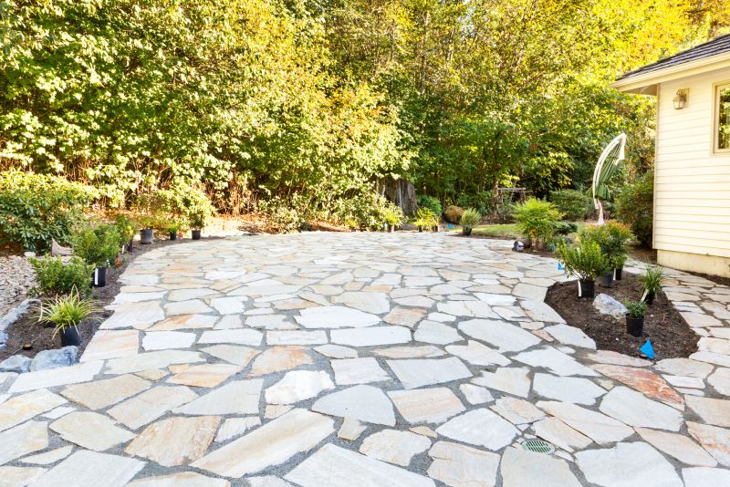 River Stone Installation