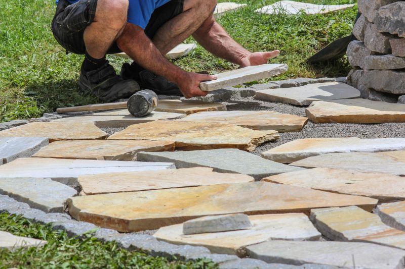 River Stone Installation